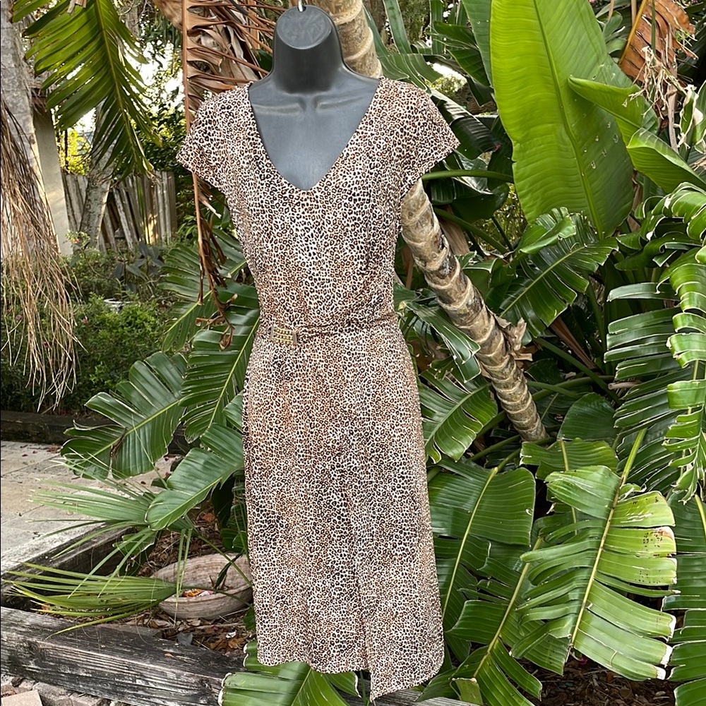 White House, black market asymmetric Leopard print dress